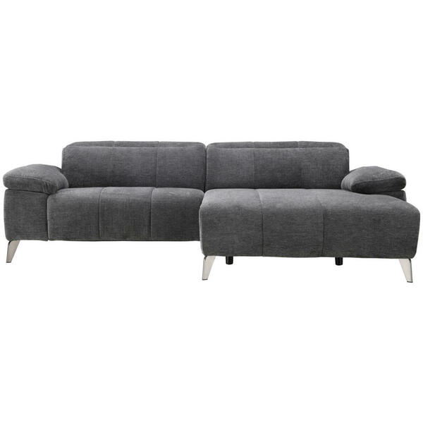 Bild 1 von Livetastic Ecksofa, Dunkelgrau, Textil, 2-Sitzer, Ottomane rechts, L-Form, 262x175 cm, motorische Relaxfunktion, USB-Anschluss, Wohnzimmer, Sofas & Couches, Wohnlandschaften, Ecksofas