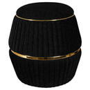 Bild 1 von Mid.you Hocker, Schwarz, Gold, Textil, 53 cm, Wohnzimmer, Hocker, Sitzhocker