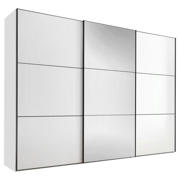 Bild 1 von Moderano Schwebetürenschrank, Weiß, Metall, 10 Fächer, 2 Schubladen, 298x222x68 cm, Goldenes M, BQ - Bündnis für Qualität, Made in Germany, Typenauswahl, Beimöbel erhältlich, umfangreiches Zu