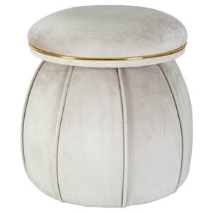 Mid.you Hocker, Taupe, Gold, Textil, Wohnzimmer, Hocker, Sitzhocker