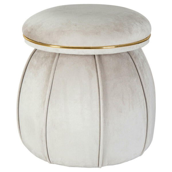 Bild 1 von Mid.you Hocker, Taupe, Gold, Textil, Wohnzimmer, Hocker, Sitzhocker