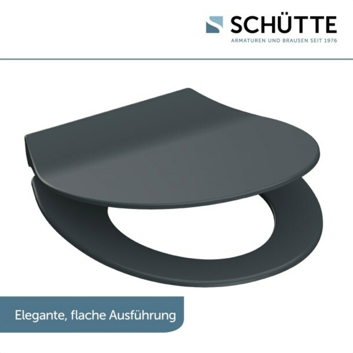 Bild 1 von SCHÜTTE WC-Sitz Slim Anthrazit Duroplast Absenkautomatik und Schnellverschluss