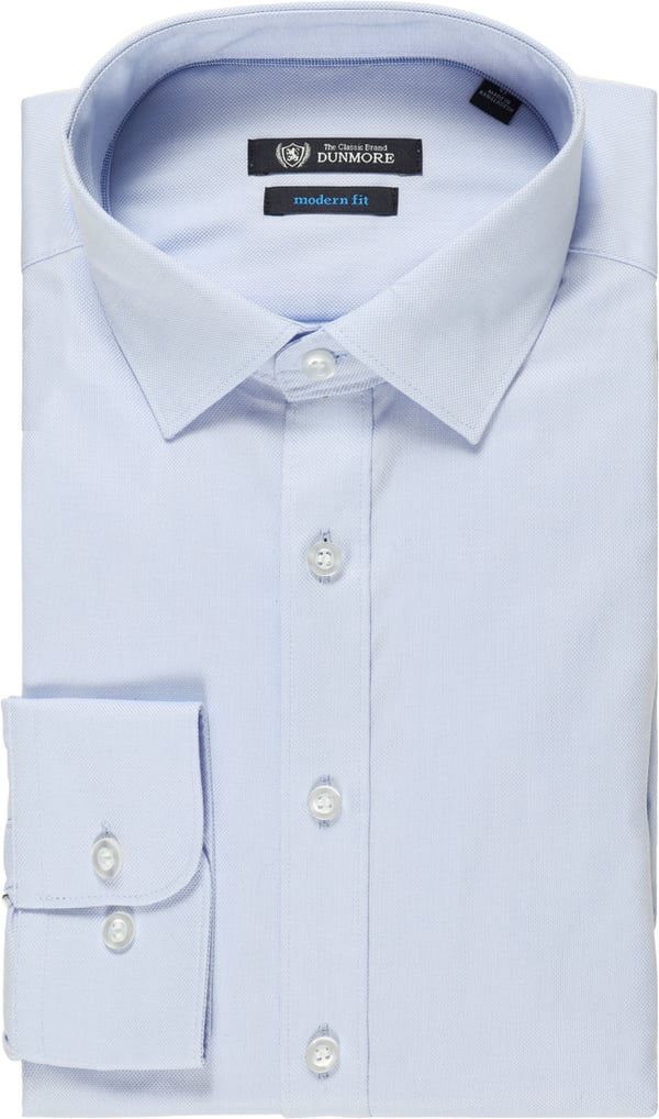 Bild 1 von Dunmore Businesshemd, Kent-Kragen, Modern Fit, Dobby, bügelfrei, für Herren, blau, 38