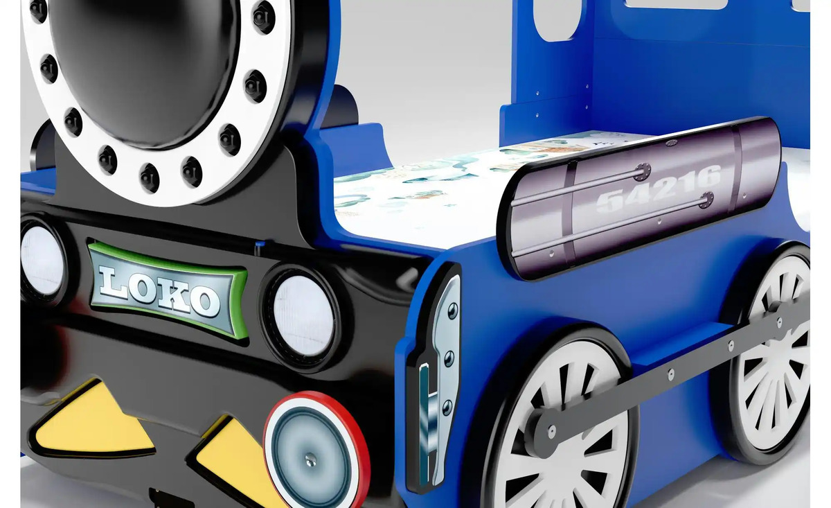 Bild 3 von Autobett Lokomotive Blau