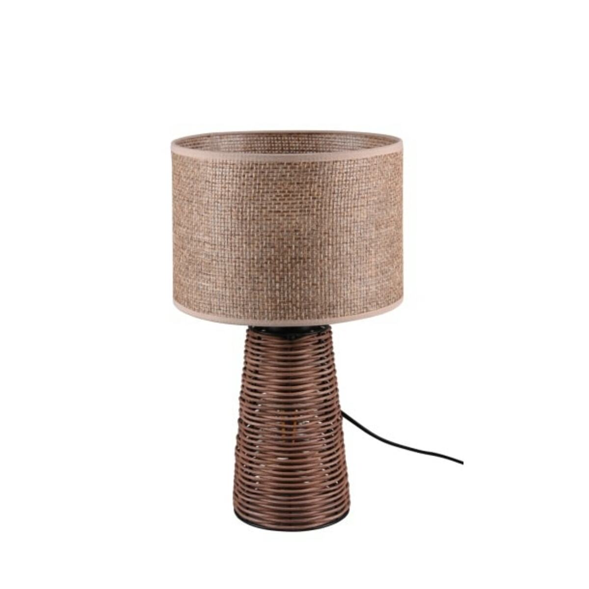 Bild 1 von Retrofit Tischlampe Straw braun 24cm 40,5 cm Rattan Schnurschalter