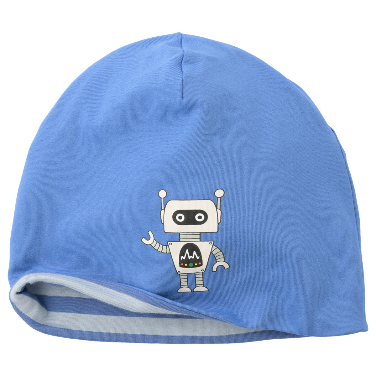 Bild 1 von Jungen Beanie mit Roboter-Print BLAU