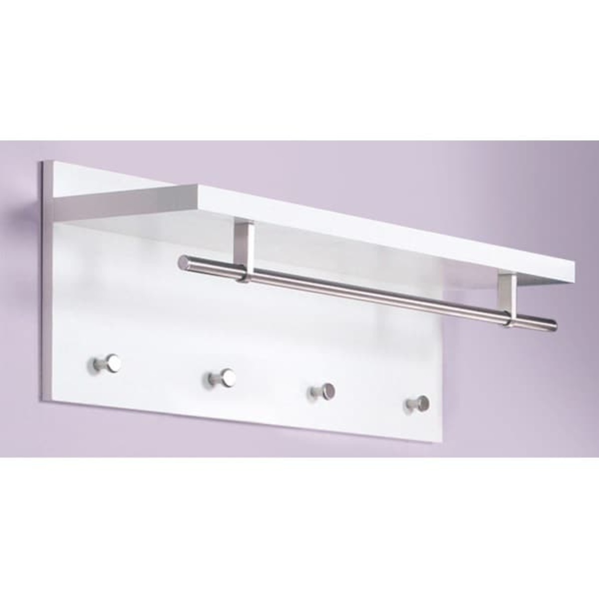 Bild 1 von Wandgarderobe Weiß Hochglanz 75 x 30 x 26 cm