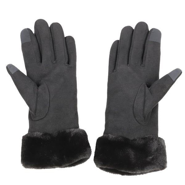 Bild 2 von Damen Handschuhe mit Kunstfelleinsatz
                 
                                                        Schwarz