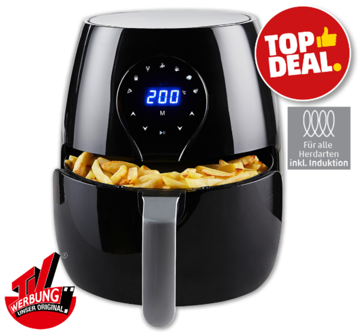Maxxmee Fritteuse Digitale Heißluft-fritteuse 4l 1400w MAXXMEE Heißluftfritteuse 00888* von Penny Markt ansehen!
