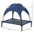 Bild 3 von PawHut Haustierbett mit Baldachin Erhöhtes Hundebett Hundeliege outdoor Dunkelblau