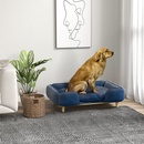 Bild 2 von PawHut Hundesofa, Haustiersofa mit Kissen, Hundebett mit Erhöhtem Design Blau