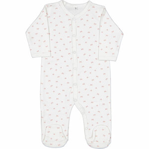 Neugeborenes Schlafanzug-Set Lange Ärmel, Weiß, 50