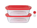 Bild 1 von Pyrex® Daily Frischhaltedosen rechteckig, 2er Set, aus Borosilikatglas