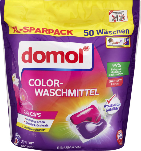 Bild 1 von domol 2in1 Caps Colorwaschmittel XL Sparpack