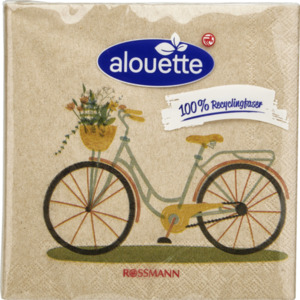 alouette Cocktail-Serviette Recycling Fahrrad