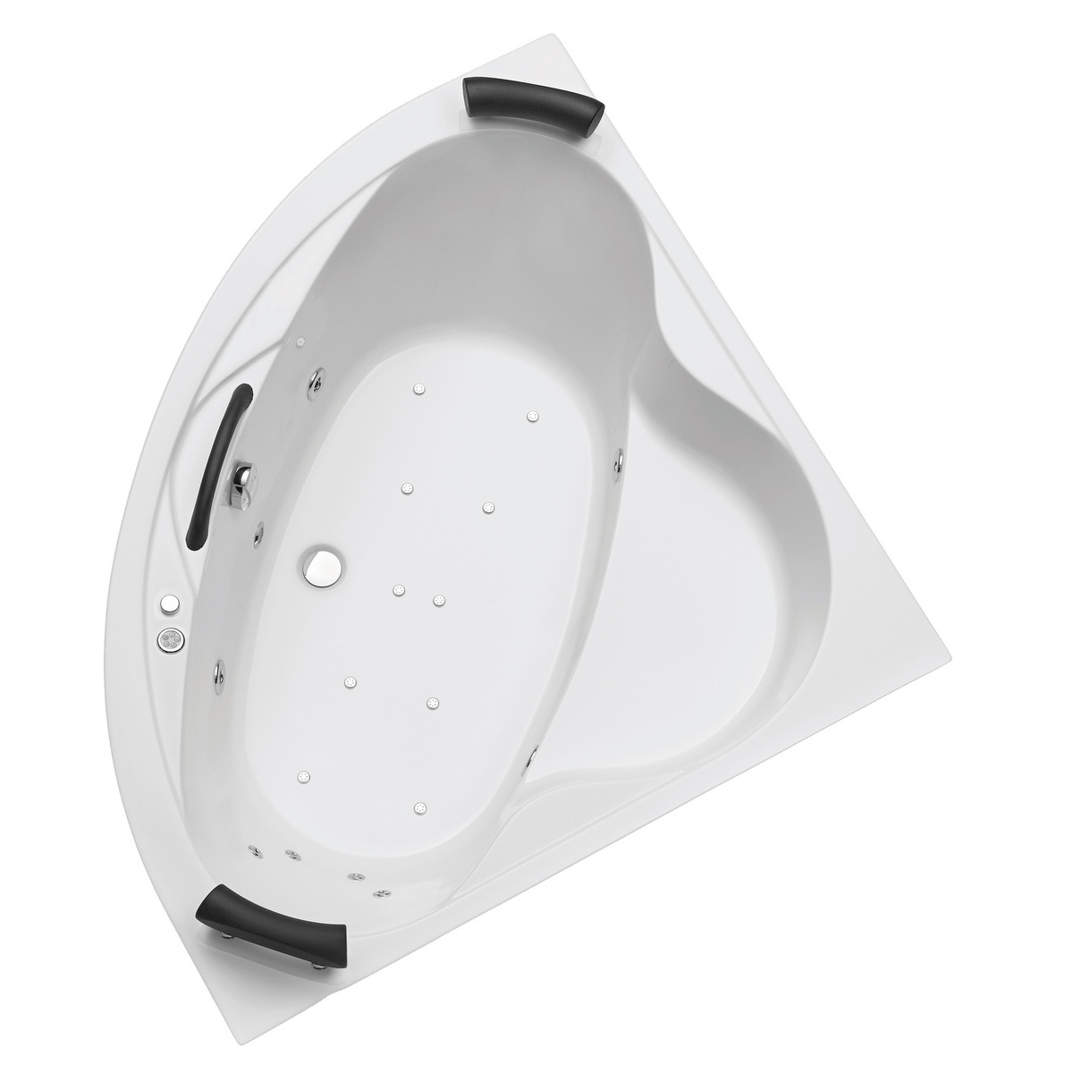 Bild 1 von Ottofond Whirlpool-Komplettset 'Siam' Sanitäracryl weiß 140 x 140 x 42 cm