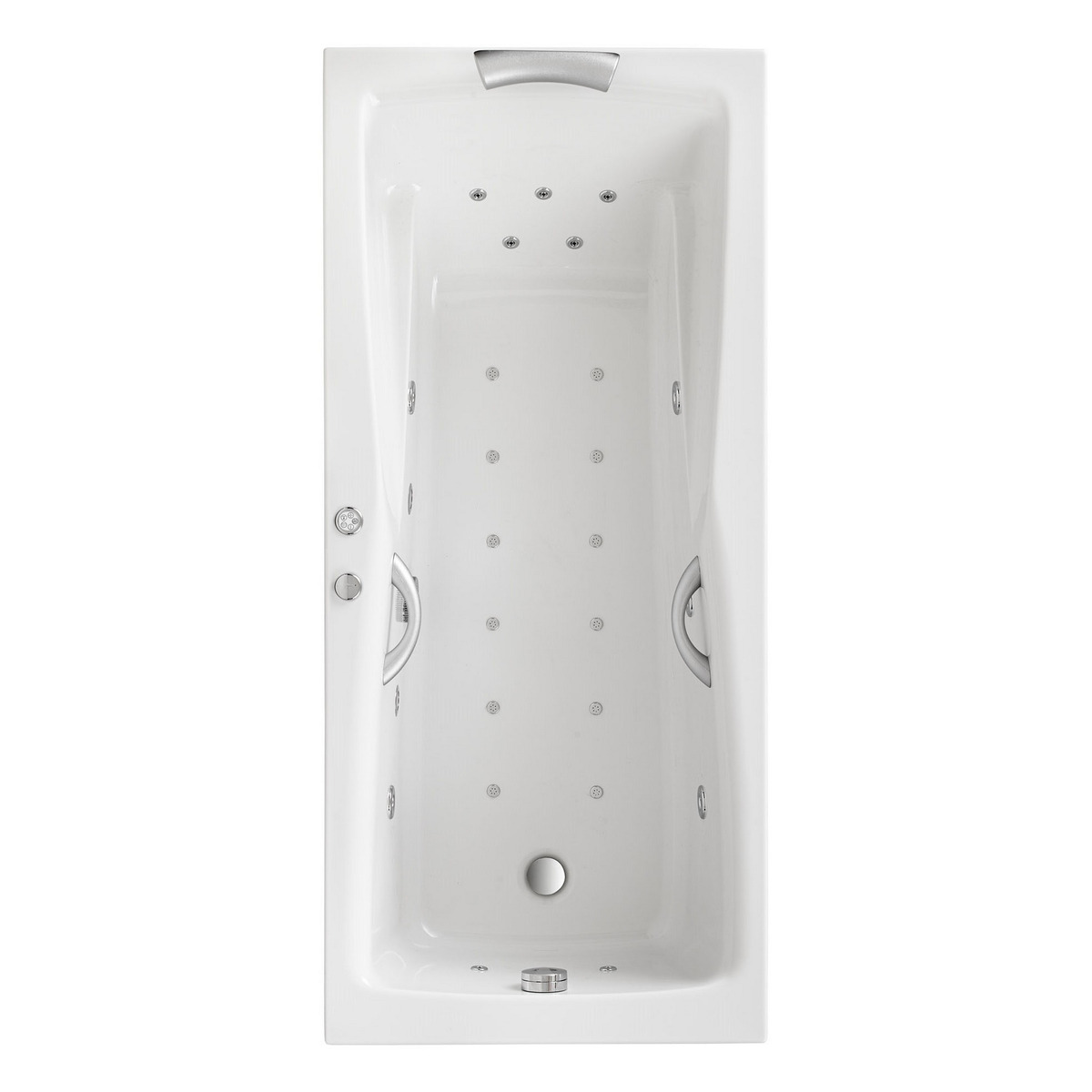 Bild 1 von Ottofond Whirlpool-Komplett-Set 'Atlanta' weiß 170 x 75 cm