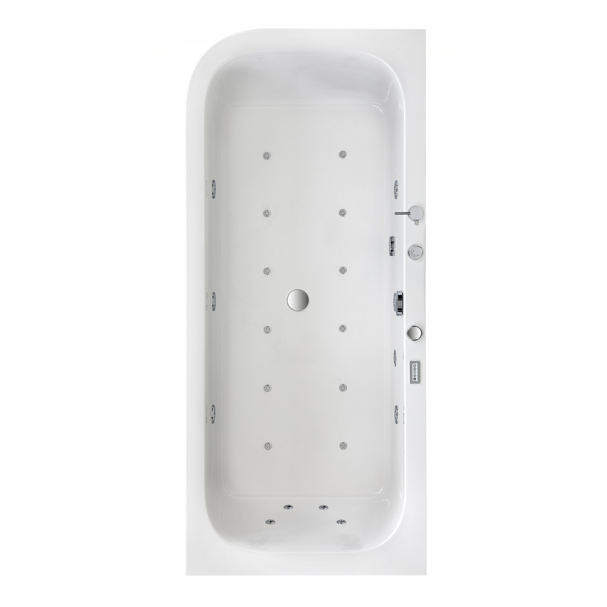 Bild 1 von Ottofond Whirlpool-Komplettset 'Spirit' links Sanitäracryl weiß 180 x 80 x 60 cm