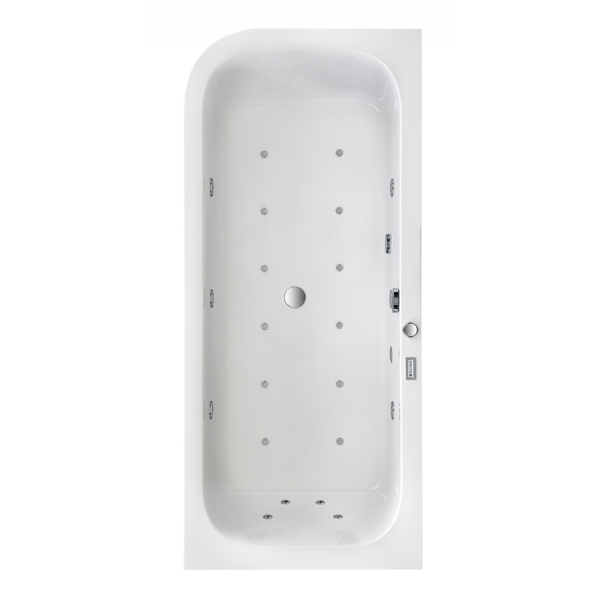 Bild 1 von Ottofond Whirlpool-Komplettset 'Spirit' links Sanitäracryl weiß 180 x 80 x 60 cm