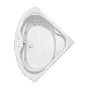 Ottofond Whirlpool-Komplettset 'Madras' Sanitäracryl weiß 145 x 145 x 42 cm