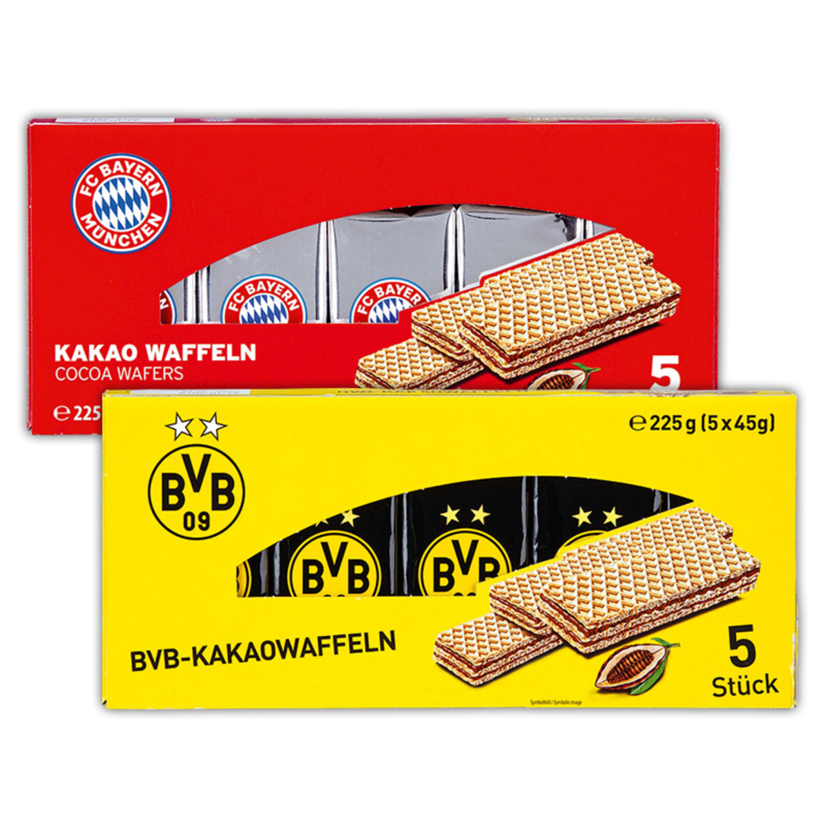 Bild 1 von FCB / BVB Waffeln mit Schokocreme