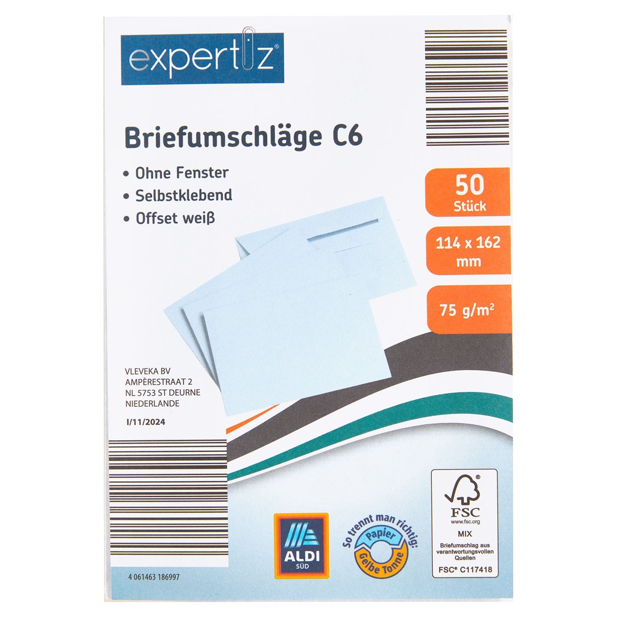 Bild 1 von EXPERTIZ Briefumschläge, 50er-Packung