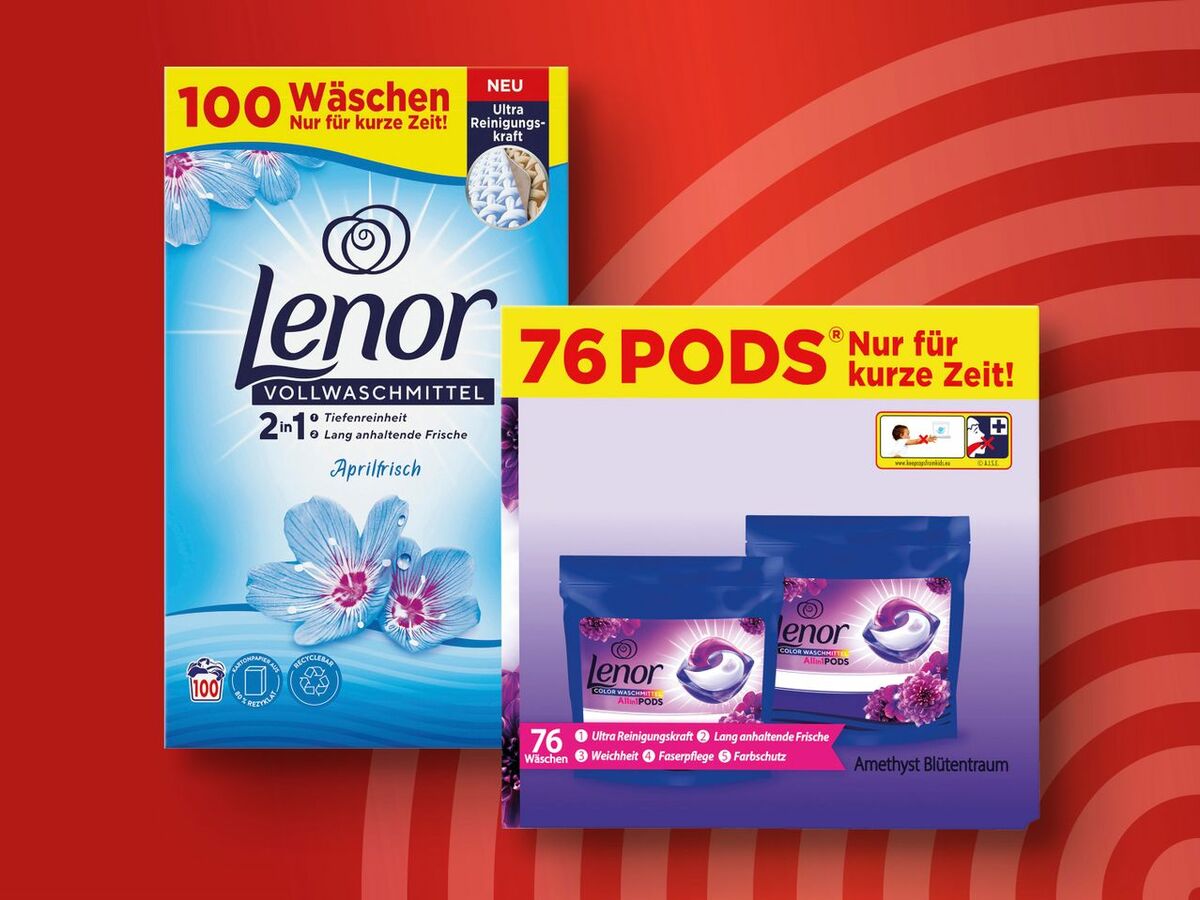 Lenor Waschmittel 76/100 Wäschen, 76 Stück/5 l/6 kg von Lidl ansehen!