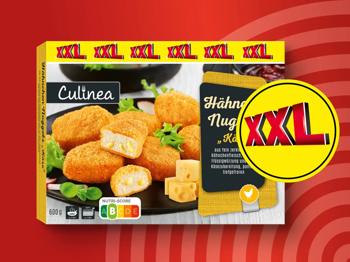 Bild 1 von Culinea Hähnchen Nuggets XXL, 
         650/600 g