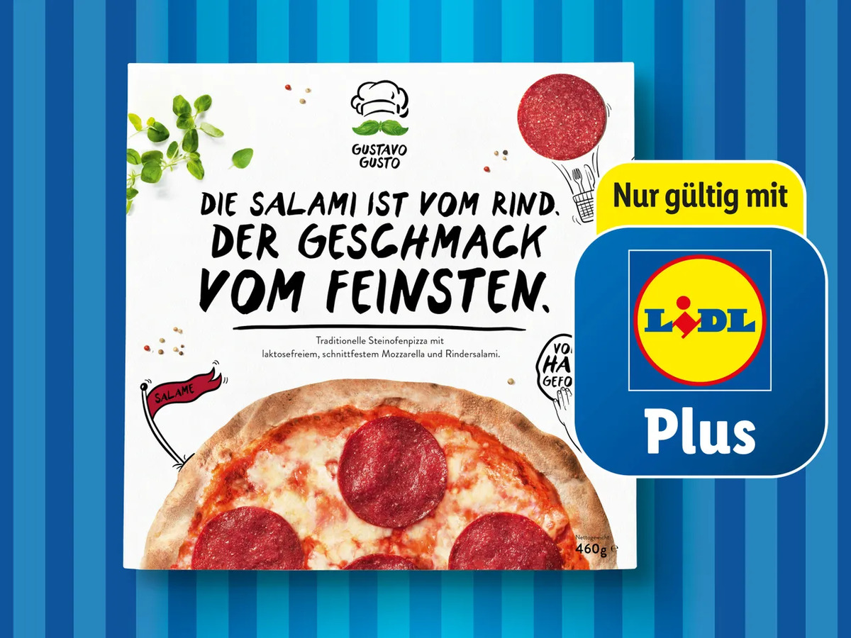 Bild 1 von Gustavo Gusto Steinofenpizza, 
         460/410/475/430 g