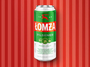 Lomza Pilsener, 
         0,5 l zzgl. -.25 Pfand