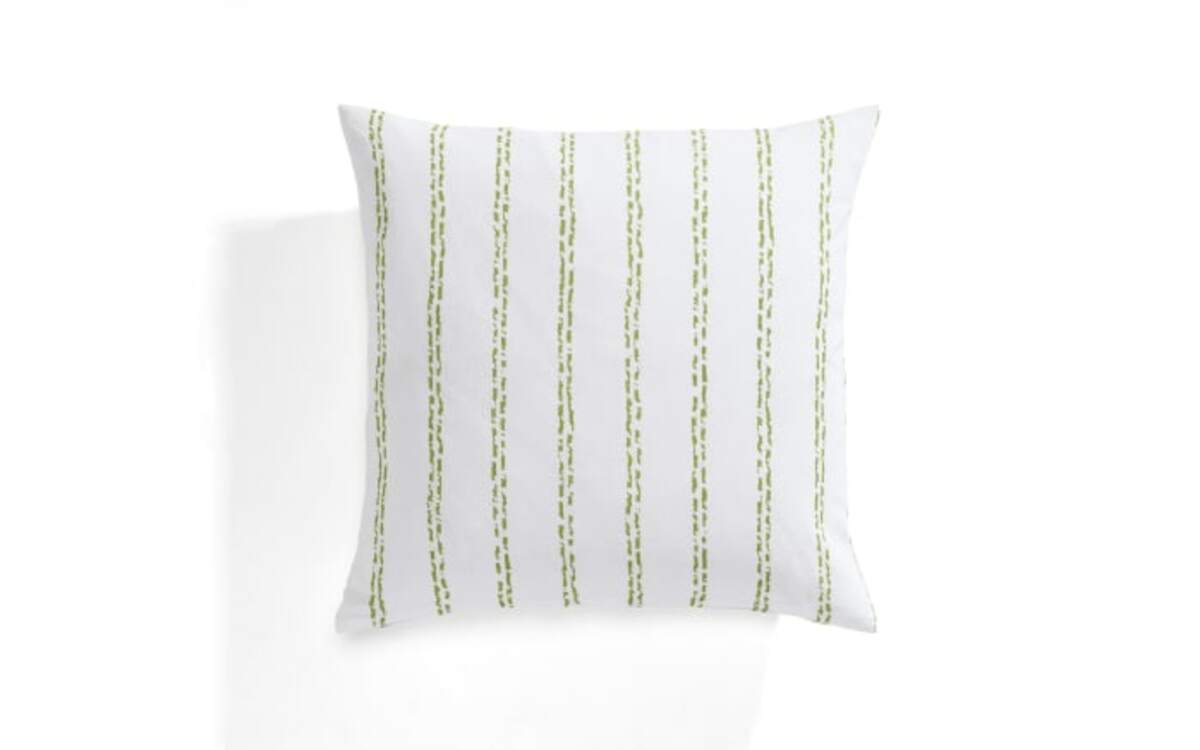 Bild 1 von Kissenhülle, Baumwolle, grün/weiß gestreift