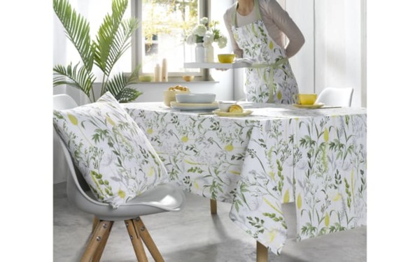 Bild 2 von Kissenhülle, Baumwolle, grün/weiß gestreift