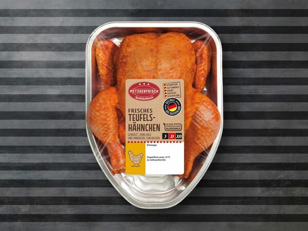 Metzgerfrisch Frisches Teufels-Hähnchen, 1,3–1,4 kg von Lidl ansehen!