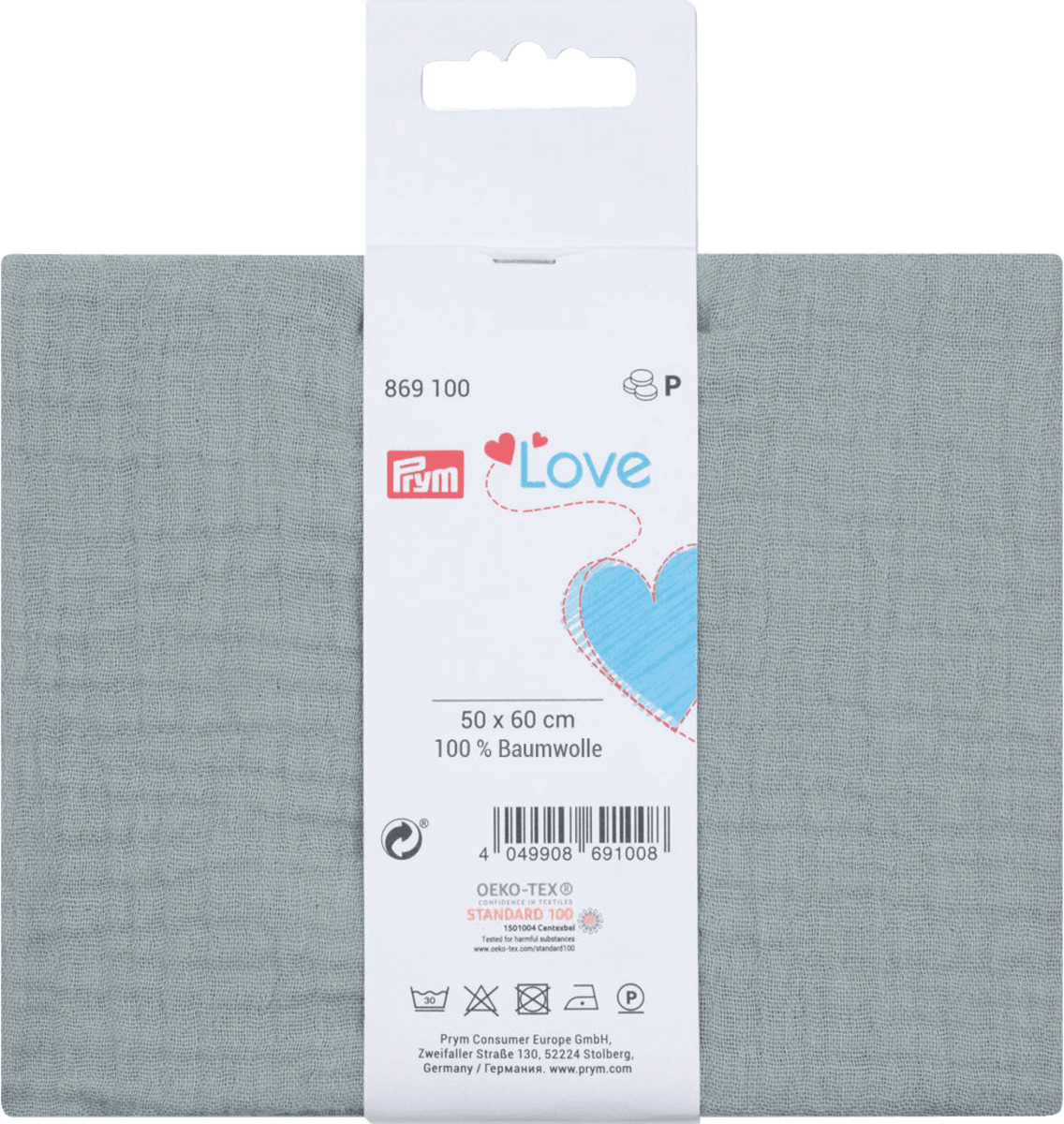 Bild 1 von Prym Stoffzuschnitt aus Musselin, blau, 50 x 60 cm