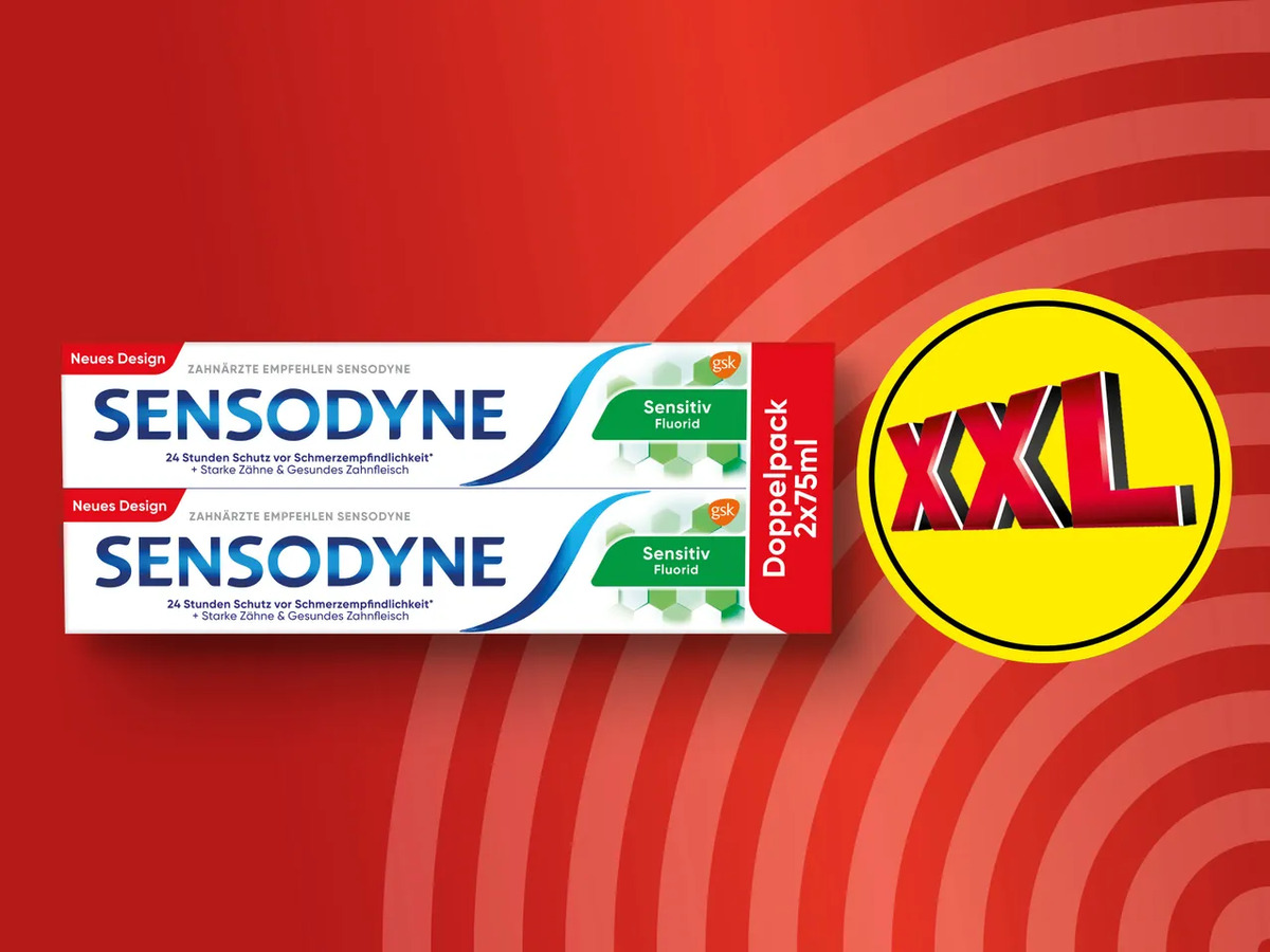 Bild 1 von Sensodyne Zahnpasta Sensitiv XXL, 
         2x 75 ml