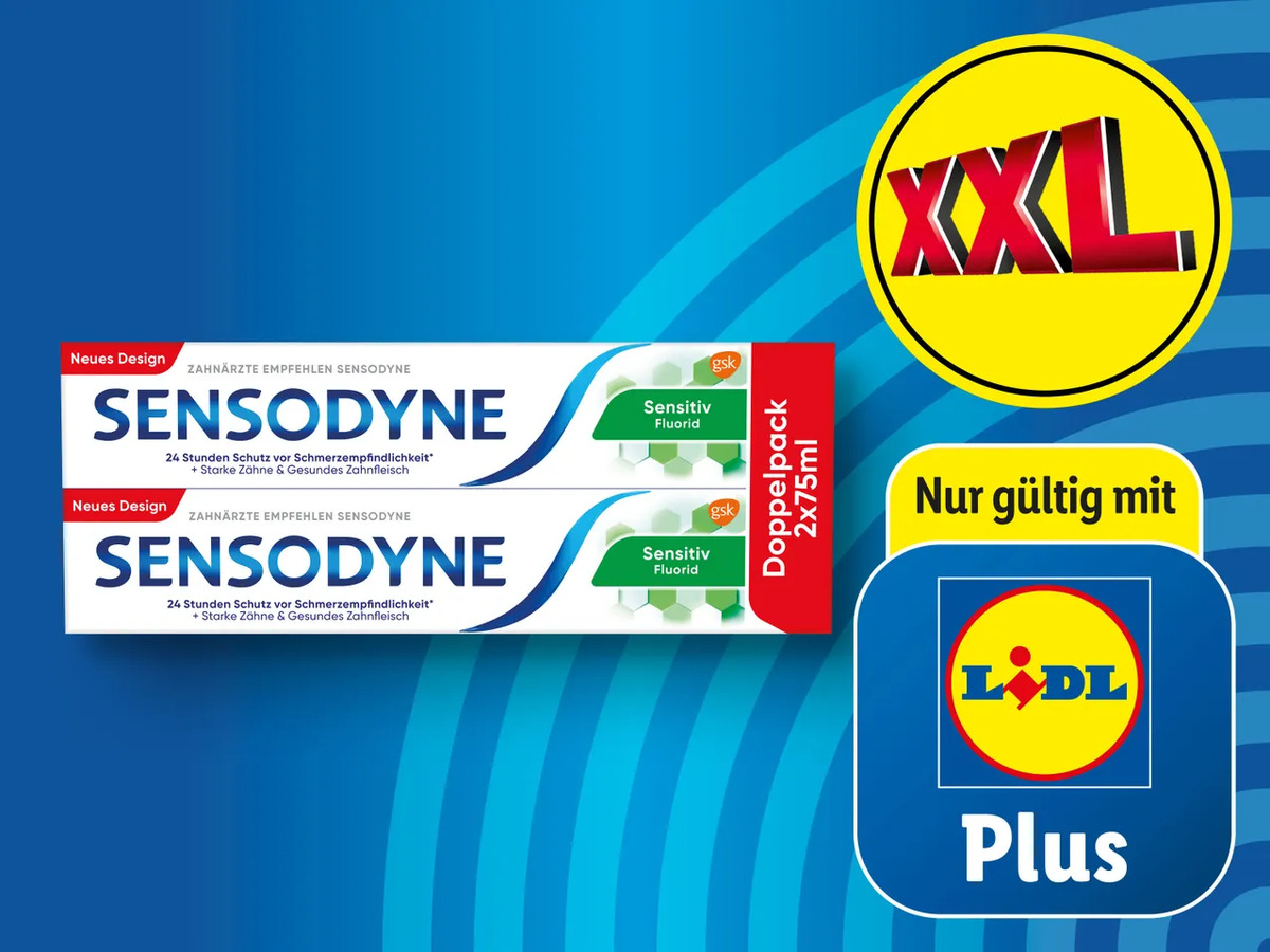 Bild 1 von Sensodyne Zahnpasta Sensitiv XXL, 
         2x 75 ml