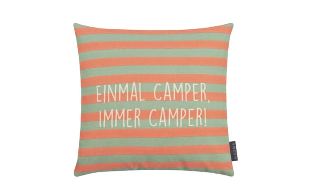 Bild 1 von Kissenhülle, Schriftzug Einmal Camper, 40 x 40 cm
