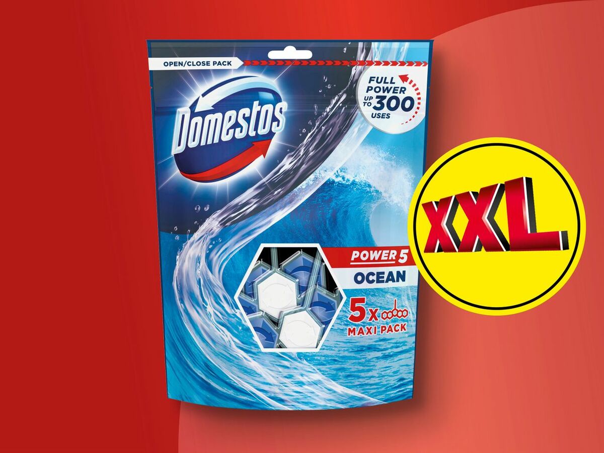 Bild 1 von Domestos WC Stein Power 5 XXL, 
         5x 55 g