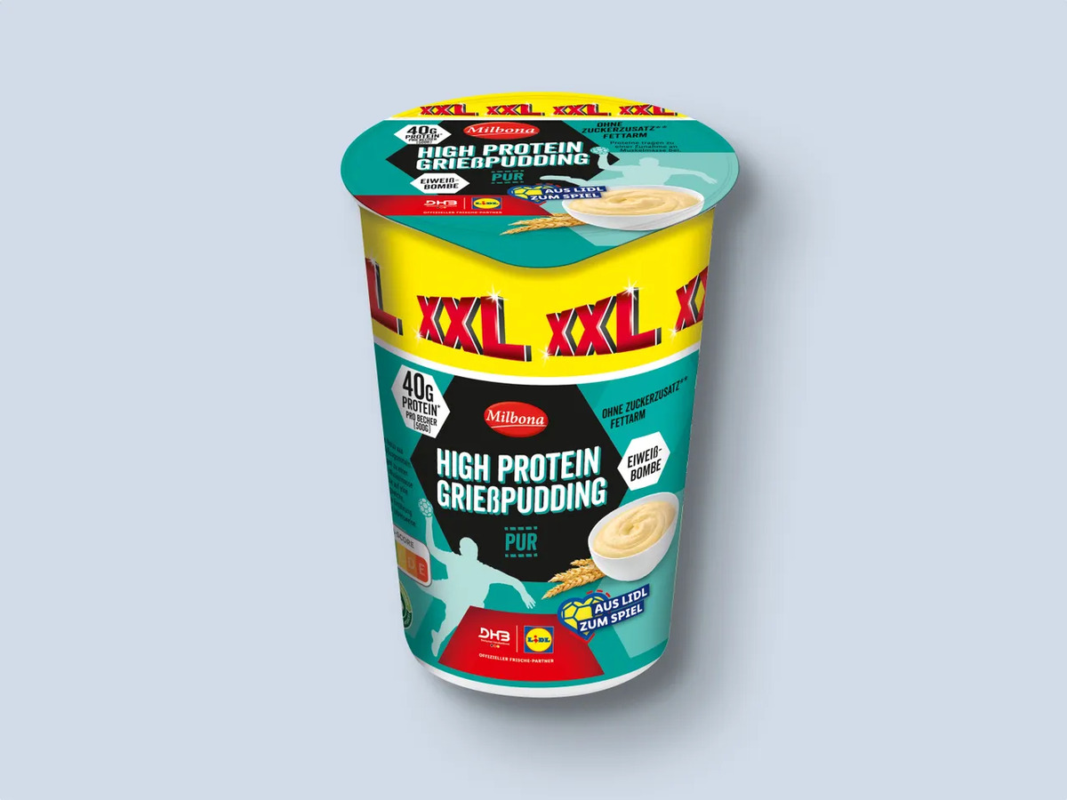 Milbona High Protein Grießpudding XXL, 500 g von Lidl ansehen!