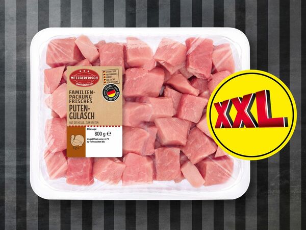 Bild 1 von Metzgerfrisch Frisches Putengulasch XXL, 
         800 g