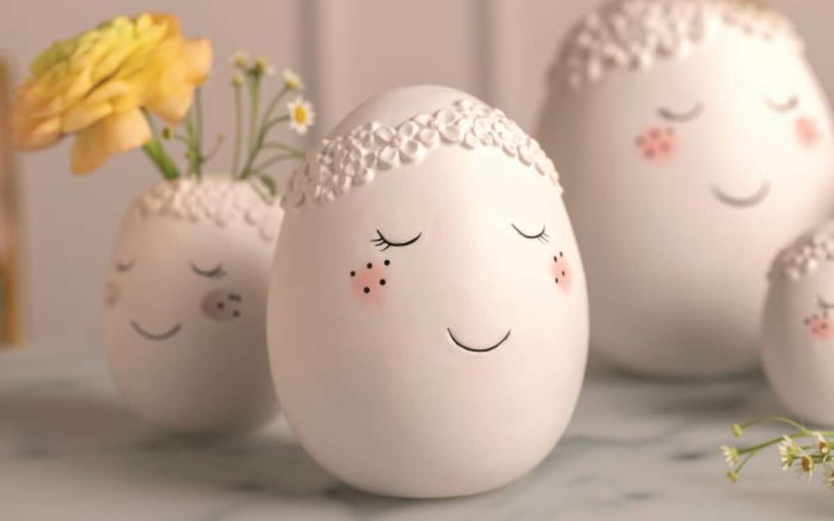 Bild 3 von Keramikei Pesaro, Gesicht, Keramik, weiß, 13 cm