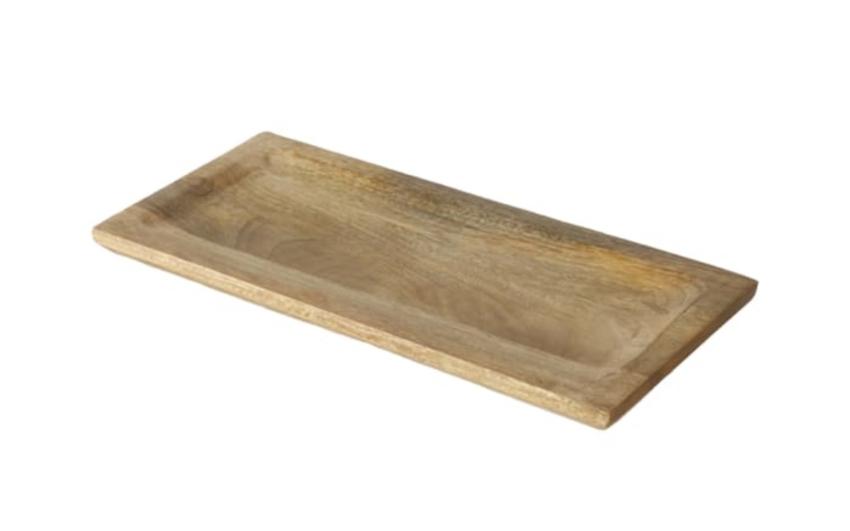 Bild 1 von Tablett Rosilia, Mangoholz, braun eingefärbt, 18 cm