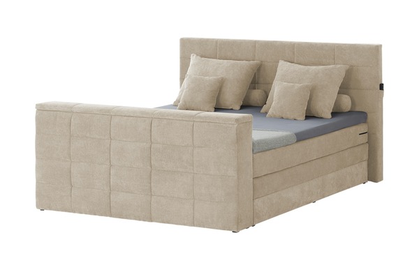 Bild 1 von Motor-Boxspringbett  Denver 6 ¦ beige ¦ Maße (cm): B: 202 H: 123 Betten > Boxspringbetten - Sconto