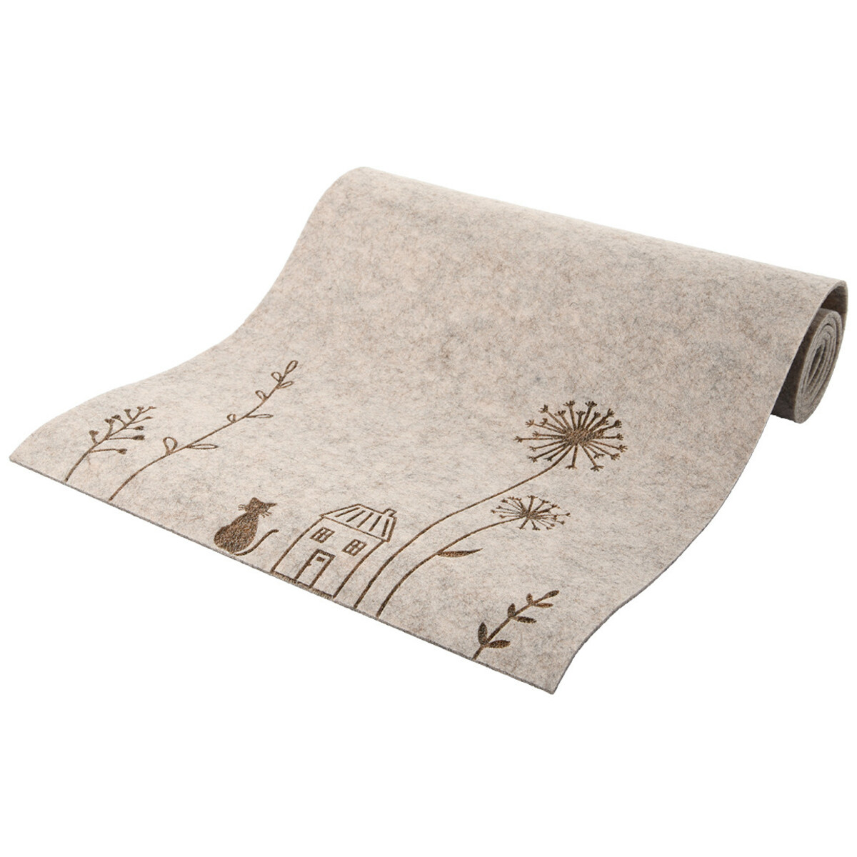 Bild 1 von Tischläufer mit Ausbrenner-Motiv BEIGE