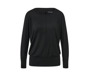 Sport-und-Yogashirt, schwarz