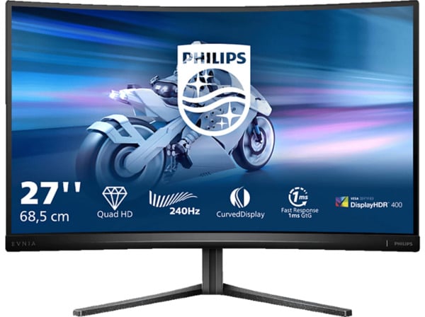 Bild 1 von PHILIPS Evnia 27M2C5500W/00 27 Zoll QHD Gaming Monitor (1 ms Reaktionszeit, 240 Hz)