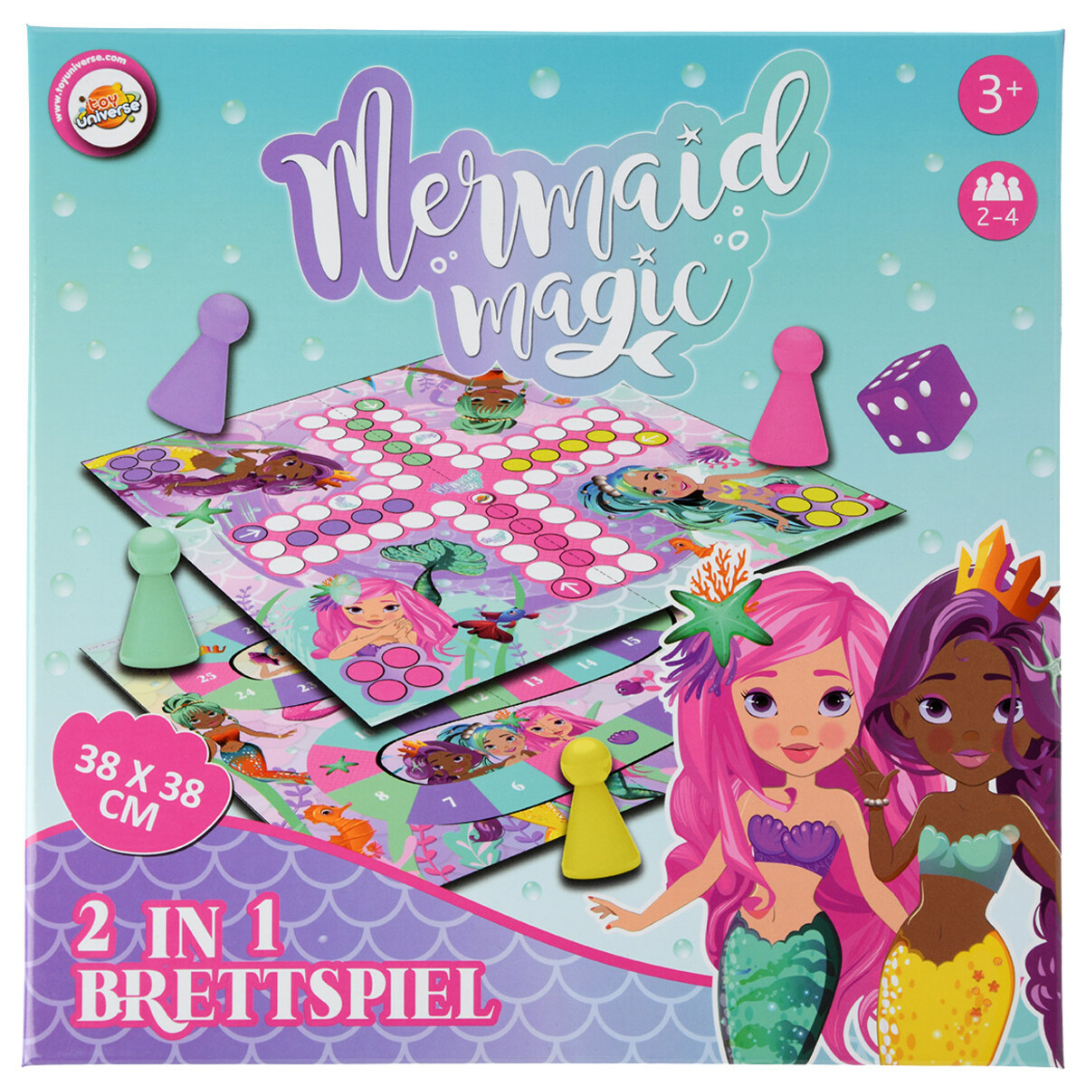 Bild 1 von 2-in-1 Brettspiel Mermaid Magic TÜRKIS / LILA