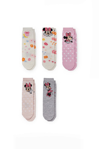 C&A Multipack 5er-Minnie Maus-Socken mit Motiv, Weiß, Größe: 24-26