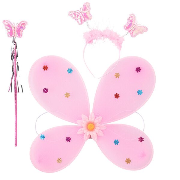 Bild 1 von Kostüm-Set Schmetterling mit LEDs ROSA / PINK