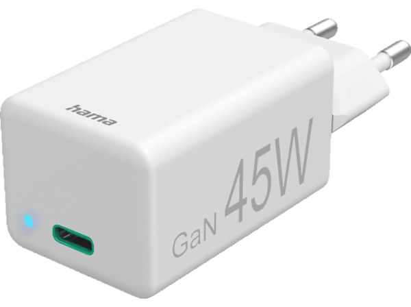 Bild 1 von HAMA USB-C, PD / Qualcomm® GaN Mini-Ladegerät Universal 45 Watt, Weiß